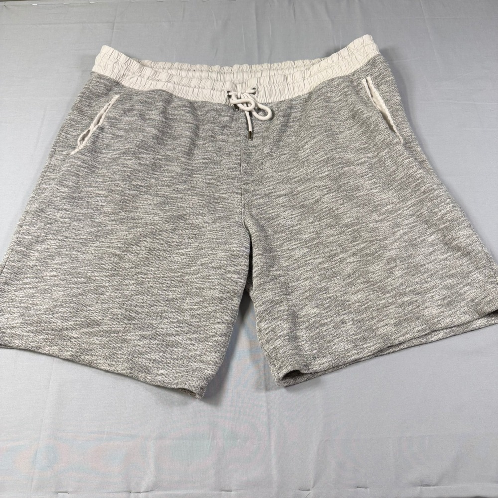 Mossimo Supply Co Mens Grey Marl Knit Shorts XL Drawstring Pockets Relaxed Fit